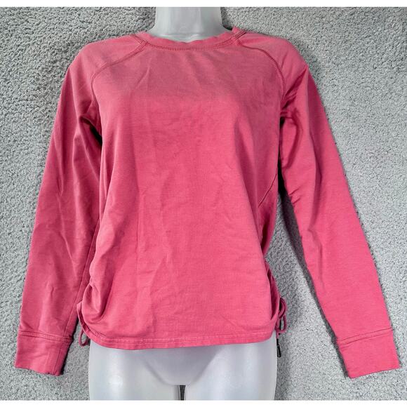 Pact Cinch Side Pullover Long Sleeve Top Women’s Small Coral Organic Cotton Soft - Picture 11 of 11